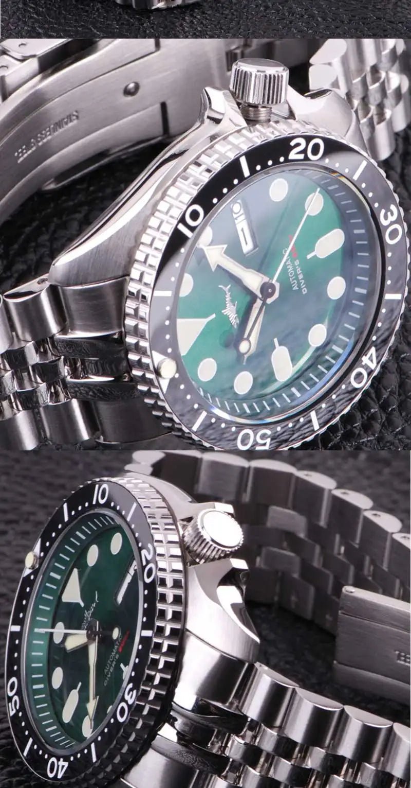 HEIMDALLR Sharkey SKX007 Vintage Diver Watch Mechanical Men Watches 200M Sapphire crystal Luminous NH36 Automatic Movement watch - CHINGUITY