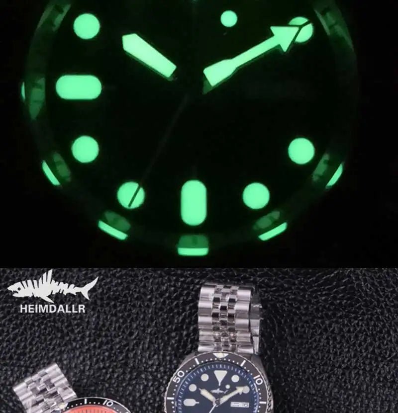 HEIMDALLR Sharkey SKX007 Vintage Diver Watch Mechanical Men Watches 200M Sapphire crystal Luminous NH36 Automatic Movement watch - CHINGUITY