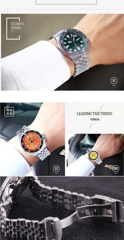 HEIMDALLR Sharkey SKX007 Vintage Diver Watch Mechanical Men Watches 200M Sapphire crystal Luminous NH36 Automatic Movement watch - CHINGUITY