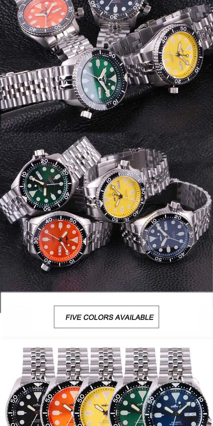 HEIMDALLR Sharkey SKX007 Vintage Diver Watch Mechanical Men Watches 200M Sapphire crystal Luminous NH36 Automatic Movement watch - CHINGUITY
