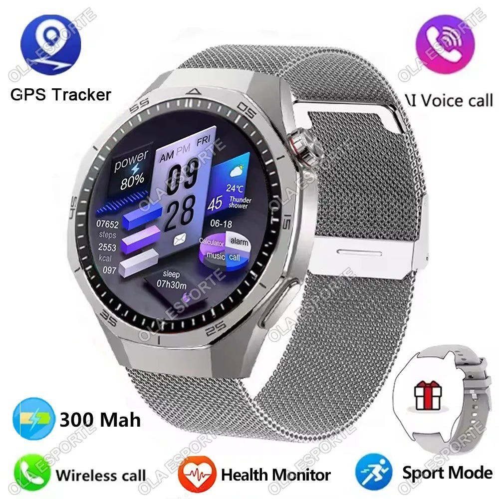 Watch 5 Pro GPS NFC Smart Watch Men 360*360 AMOLED Screen Heart rate Monitor Bluetooth Calls IP68 Waterproof Man Smartwatch 2025 - CHINGUITY