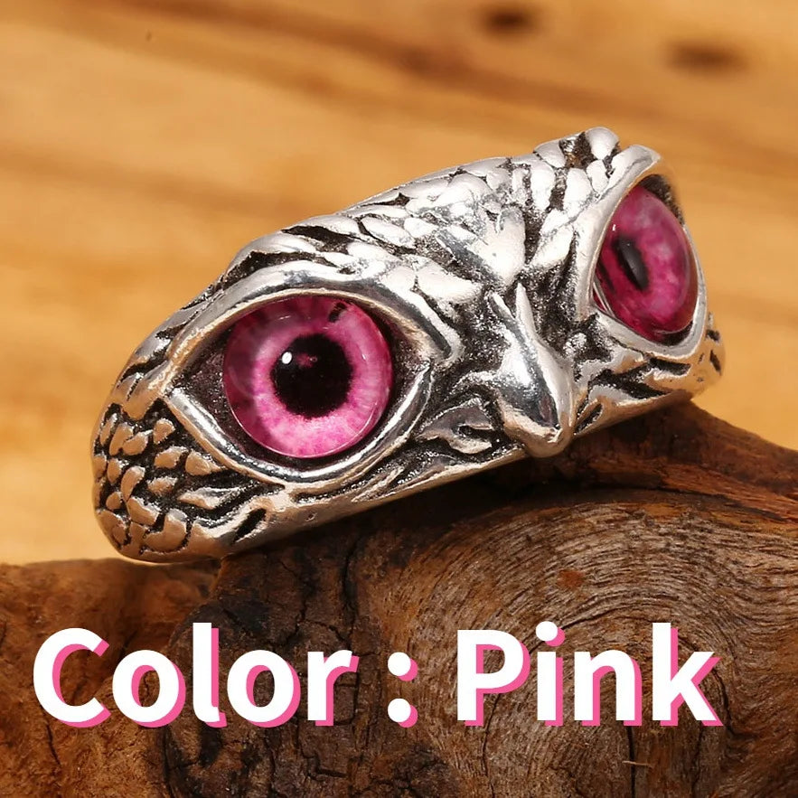 Fashion Charm Vintage Owl Ring for Men Women Cute Animals Owl Youth Gothic Rings Jewelry Accessories Boy Girl Gifts