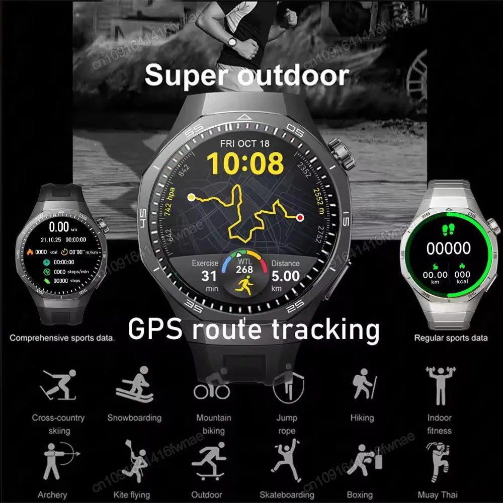 Watch 5 Pro GPS NFC Smart Watch Men 360*360 AMOLED Screen Heart rate Monitor Bluetooth Calls IP68 Waterproof Man Smartwatch 2025 - CHINGUITY