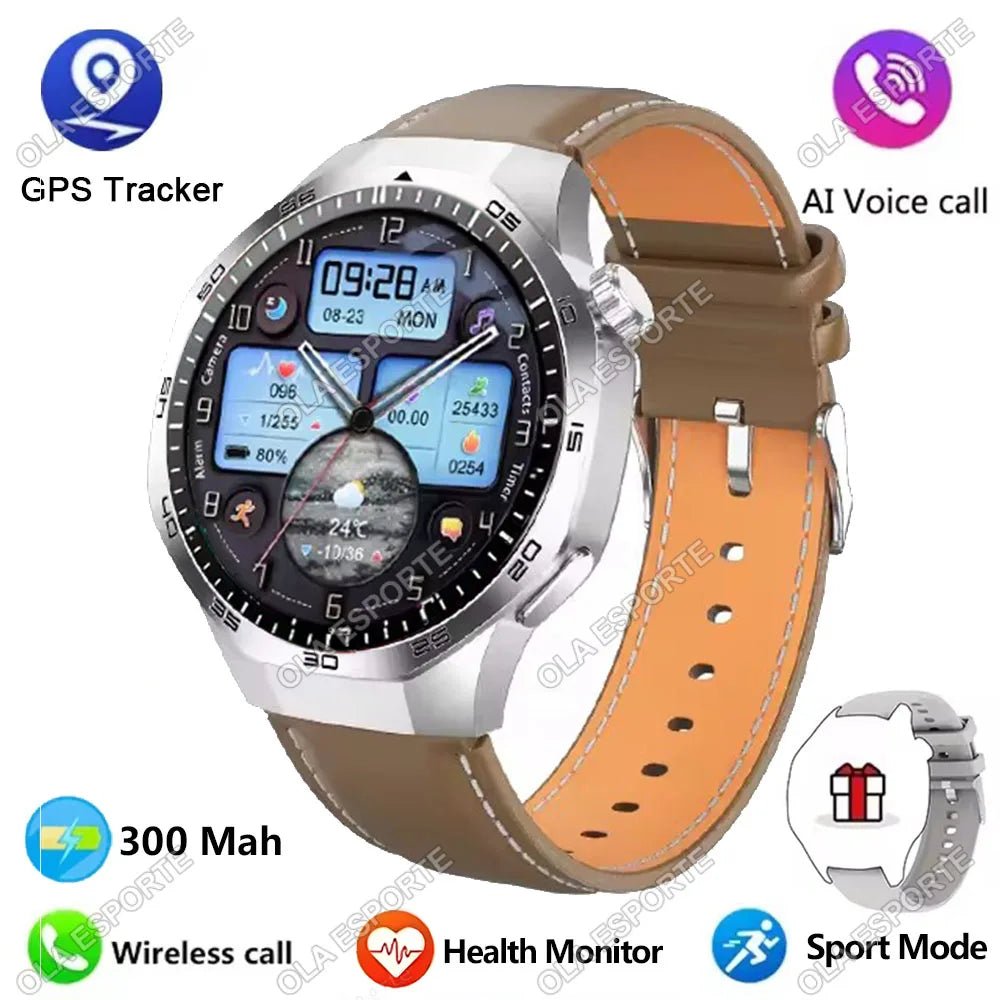 2025 New GPS NFC GT5 Pro Smart Watch Men HD AMOLED Screen Heart rate Bluetooth Call IP68 Waterproof Man Smartwatch Holiday Gifts - CHINGUITY