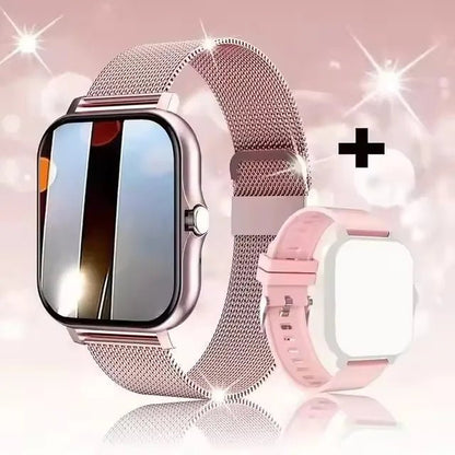 Smart watch with full touch screen, call, message reminder, music control and other functions, compatible with iPhone/android mo - CHINGUITY