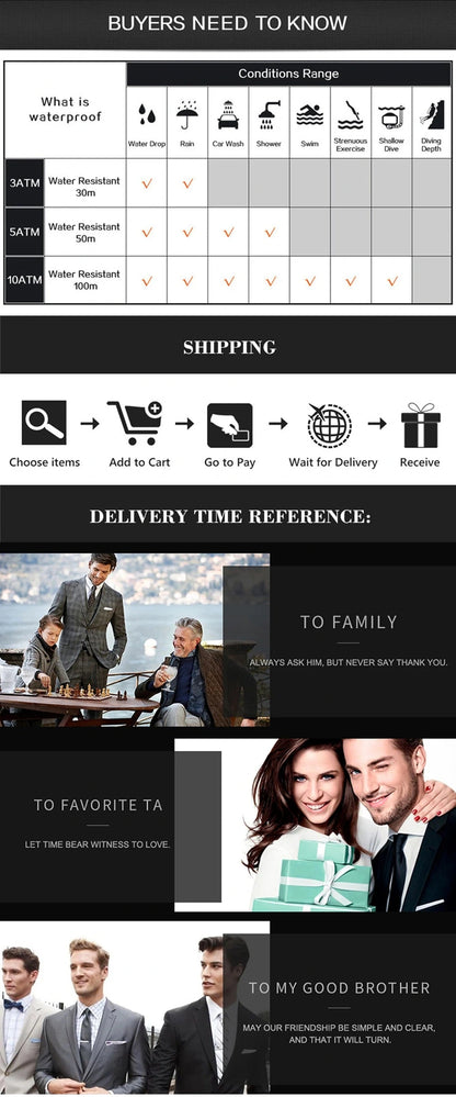 PENGAGAR Luxury Square Sport Man Wristwatch Waterproof Luminous Chronograph Quartz Men's Watches Stainless Steel Men Watch Reloj - CHINGUITY