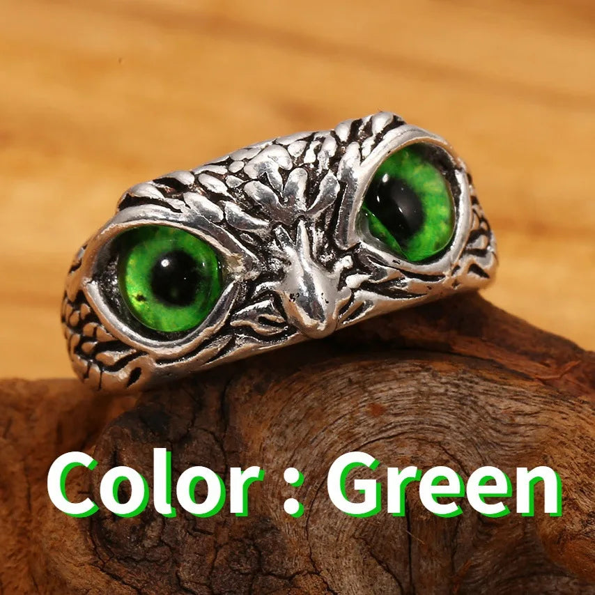 Fashion Charm Vintage Owl Ring for Men Women Cute Animals Owl Youth Gothic Rings Jewelry Accessories Boy Girl Gifts