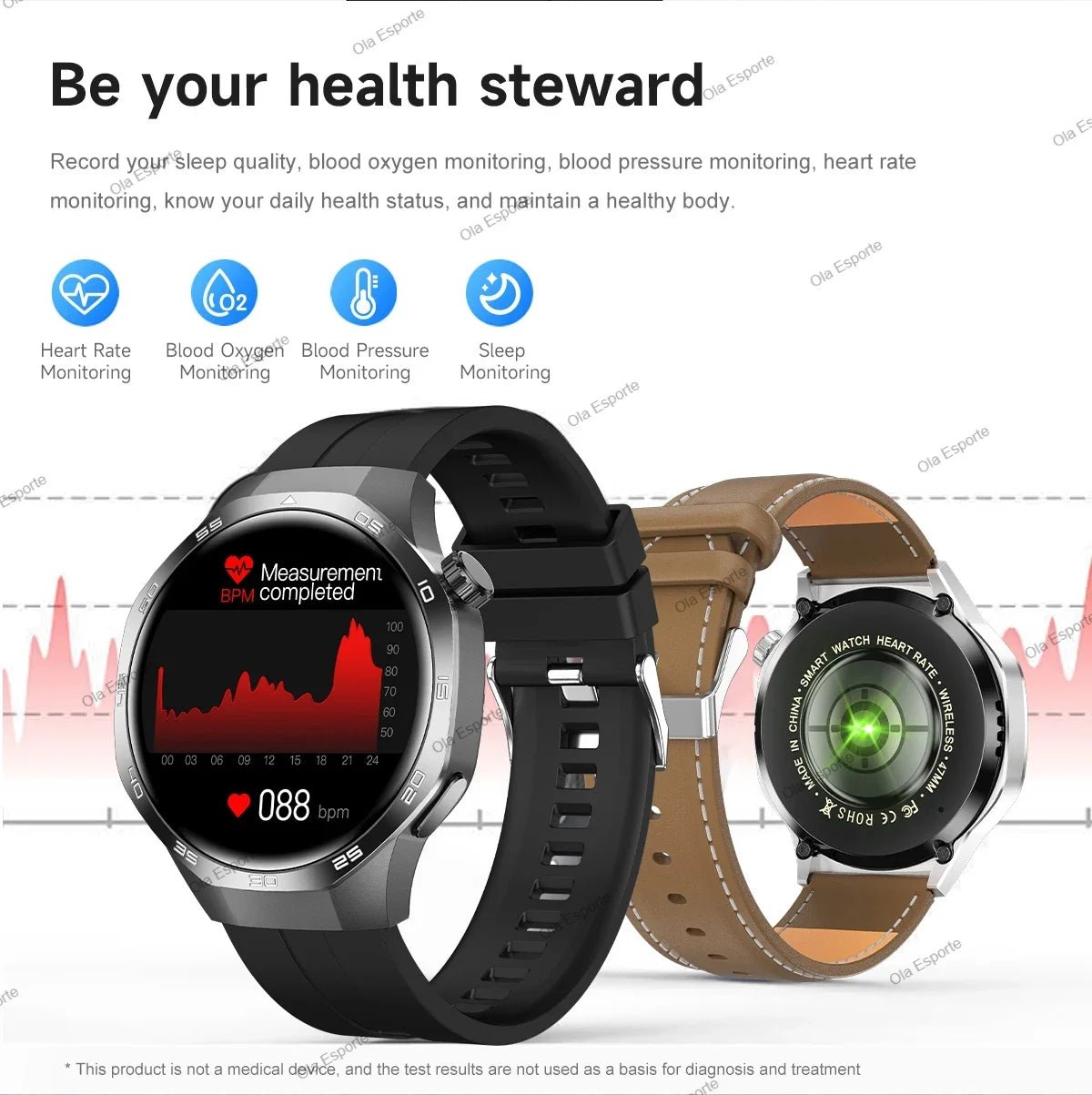 Watch 5 Pro GPS NFC Smart Watch Men 360*360 AMOLED Screen Heart rate Monitor Bluetooth Calls IP68 Waterproof Man Smartwatch 2025 - CHINGUITY