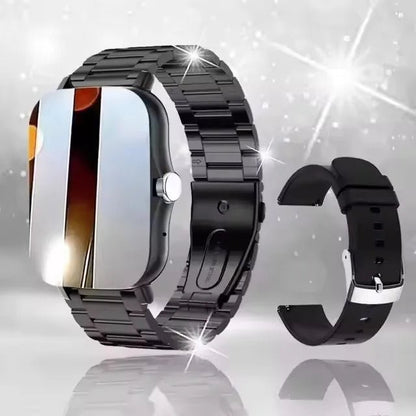 Smart watch with full touch screen, call, message reminder, music control and other functions, compatible with iPhone/android mo - CHINGUITY