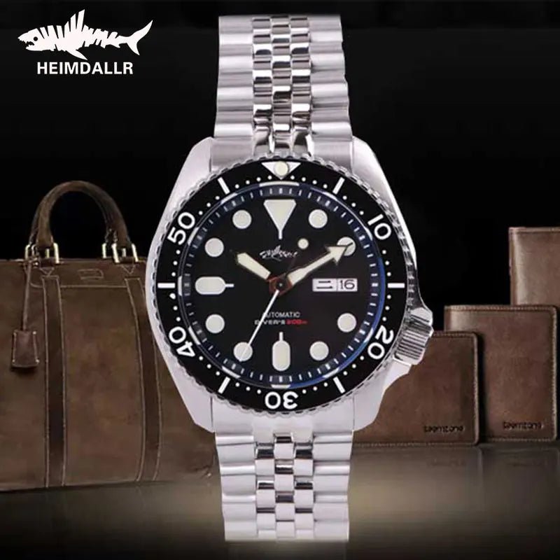 HEIMDALLR Sharkey SKX007 Vintage Diver Watch Mechanical Men Watches 200M Sapphire crystal Luminous NH36 Automatic Movement watch - CHINGUITY