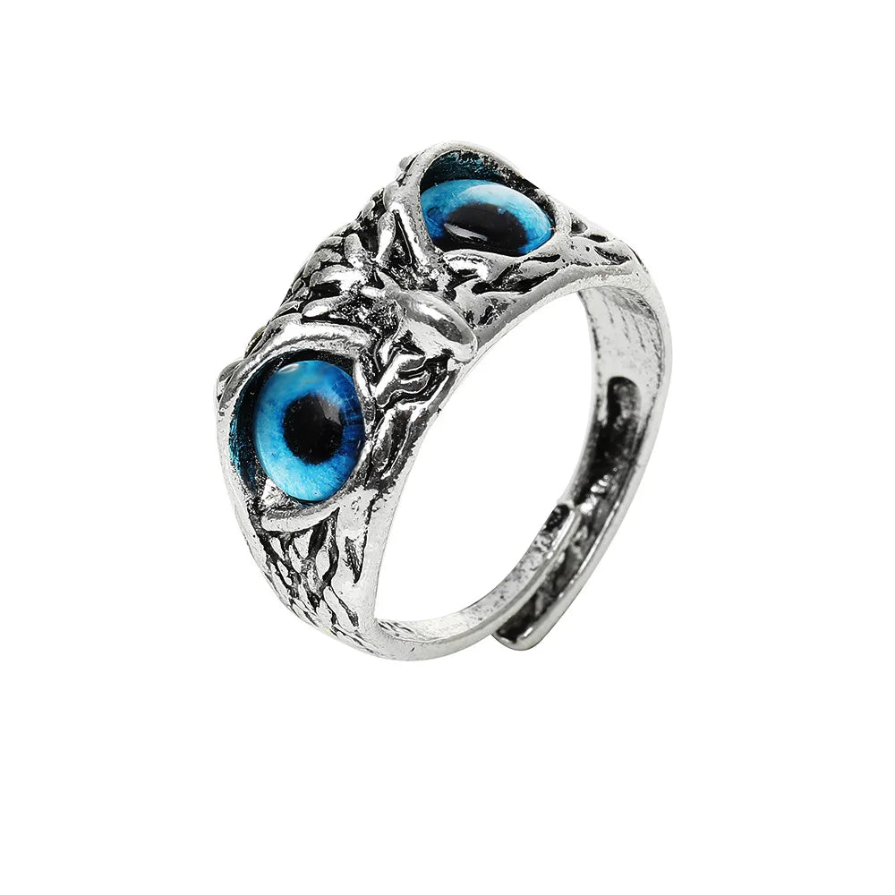 Fashion Charm Vintage Owl Ring for Men Women Cute Animals Owl Youth Gothic Rings Jewelry Accessories Boy Girl Gifts