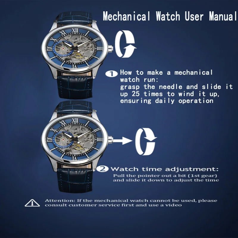 LONGLUX automatic watch rome wholesale mechanical wristwatches waterproof hollow leather mens watch men gift - CHINGUITY