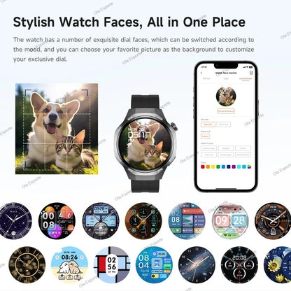 Watch 5 Pro GPS NFC Smart Watch Men 360*360 AMOLED Screen Heart rate Monitor Bluetooth Calls IP68 Waterproof Man Smartwatch 2025 - CHINGUITY
