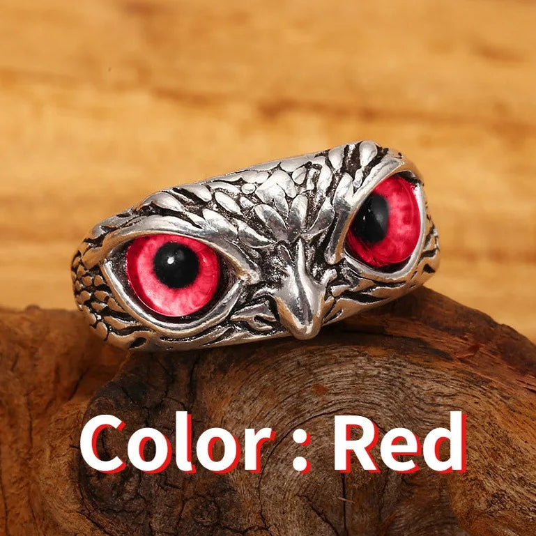 Fashion Charm Vintage Owl Ring for Men Women Cute Animals Owl Youth Gothic Rings Jewelry Accessories Boy Girl Gifts