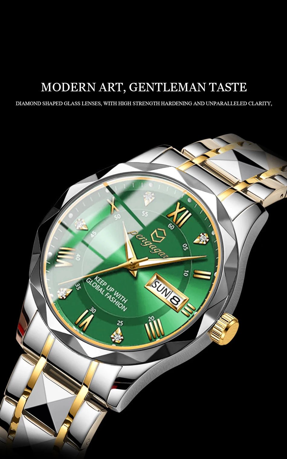 PENGAGAR Luxury Square Sport Man Wristwatch Waterproof Luminous Chronograph Quartz Men's Watches Stainless Steel Men Watch Reloj - CHINGUITY