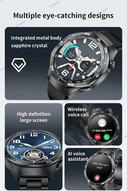 2025 New GPS NFC GT5 Pro Smart Watch Men HD AMOLED Screen Heart rate Bluetooth Call IP68 Waterproof Man Smartwatch Holiday Gifts - CHINGUITY