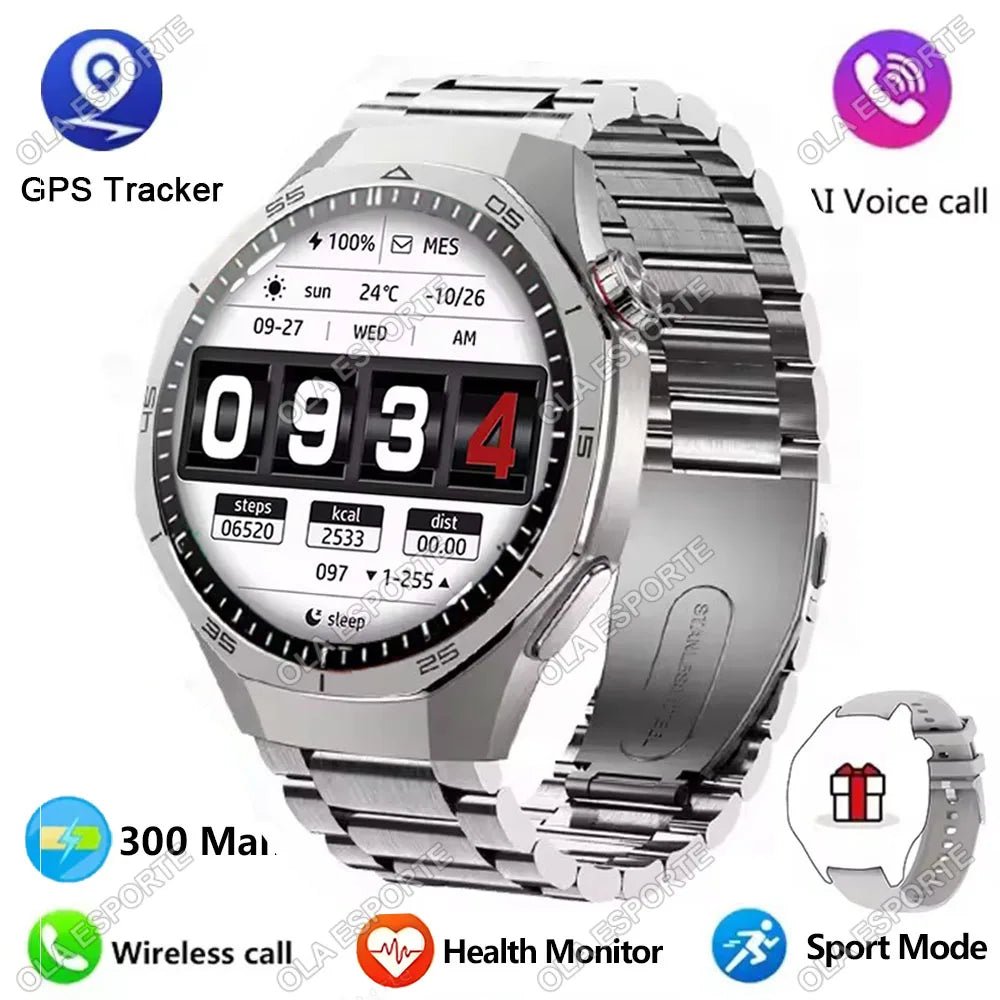 Watch 5 Pro GPS NFC Smart Watch Men 360*360 AMOLED Screen Heart rate Monitor Bluetooth Calls IP68 Waterproof Man Smartwatch 2025 - CHINGUITY