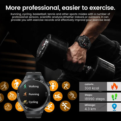 Watch 5 Pro GPS NFC Smart Watch Men 360*360 AMOLED Screen Heart rate Monitor Bluetooth Calls IP68 Waterproof Man Smartwatch 2025 - CHINGUITY