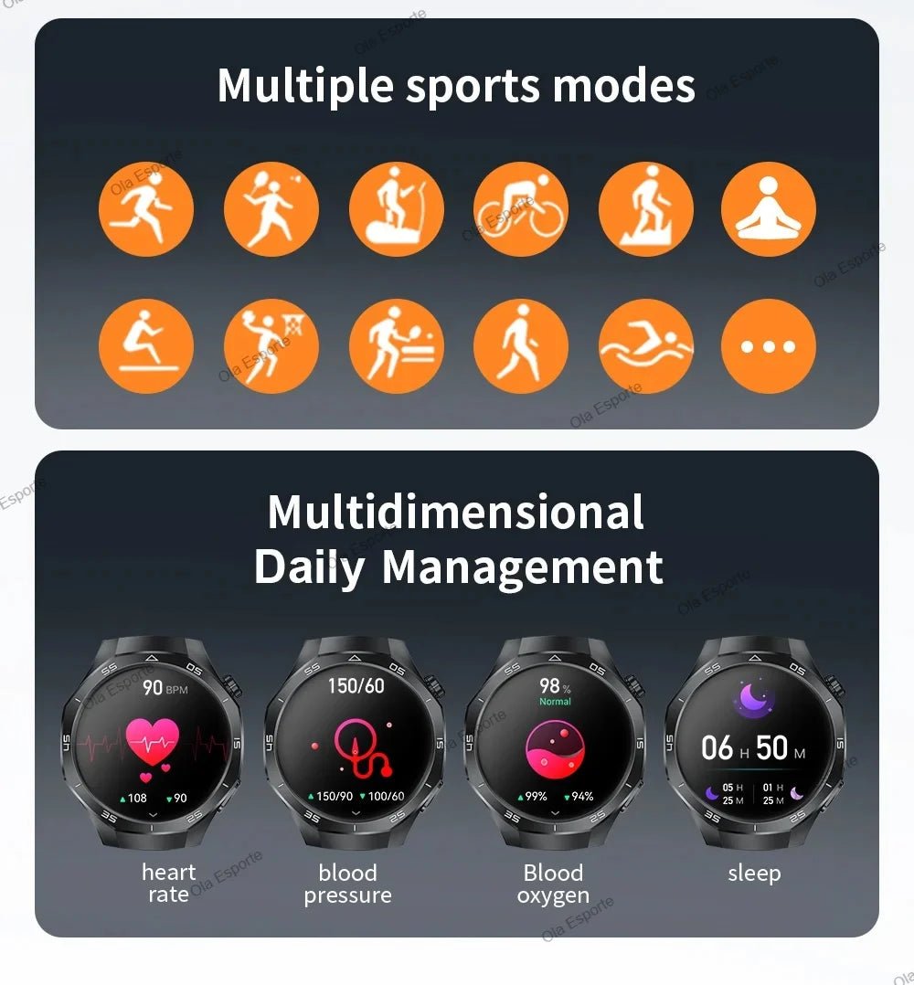 Watch 5 Pro GPS NFC Smart Watch Men 360*360 AMOLED Screen Heart rate Monitor Bluetooth Calls IP68 Waterproof Man Smartwatch 2025 - CHINGUITY