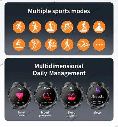 Watch 5 Pro GPS NFC Smart Watch Men 360*360 AMOLED Screen Heart rate Monitor Bluetooth Calls IP68 Waterproof Man Smartwatch 2025 - CHINGUITY