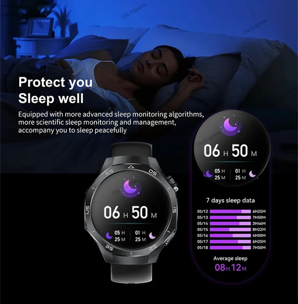 Watch 5 Pro GPS NFC Smart Watch Men 360*360 AMOLED Screen Heart rate Monitor Bluetooth Calls IP68 Waterproof Man Smartwatch 2025 - CHINGUITY