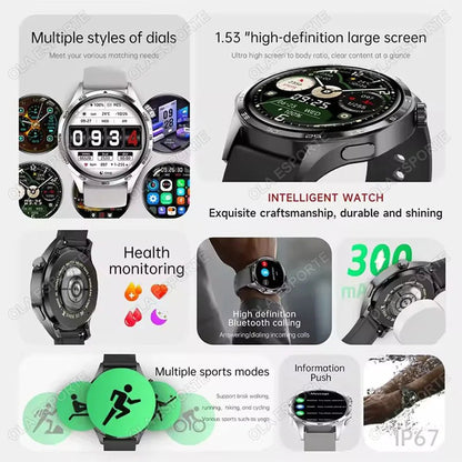 Watch 5 Pro GPS NFC Smart Watch Men 360*360 AMOLED Screen Heart rate Monitor Bluetooth Calls IP68 Waterproof Man Smartwatch 2025 - CHINGUITY