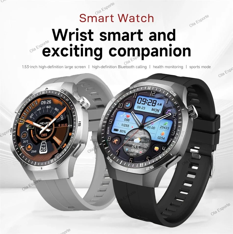 2025 New GPS NFC GT5 Pro Smart Watch Men HD AMOLED Screen Heart rate Bluetooth Call IP68 Waterproof Man Smartwatch Holiday Gifts - CHINGUITY