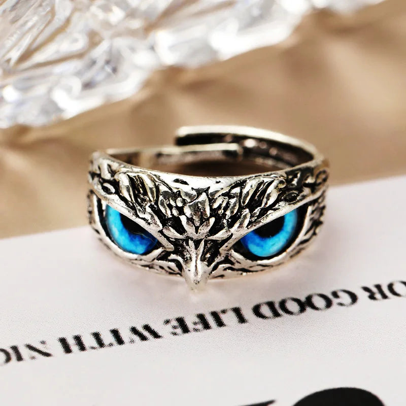 Fashion Charm Vintage Owl Ring for Men Women Cute Animals Owl Youth Gothic Rings Jewelry Accessories Boy Girl Gifts