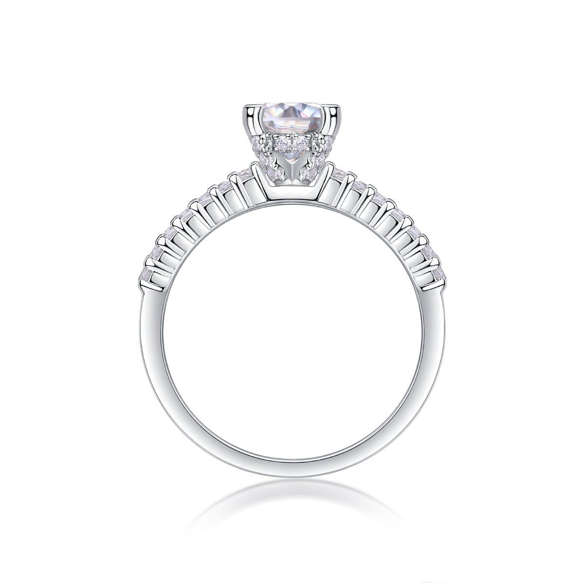 Arrange Large Diamond Rings, Wedding Rings, Luxury Fashion Set Moissanite Silver Rings - Chinguity