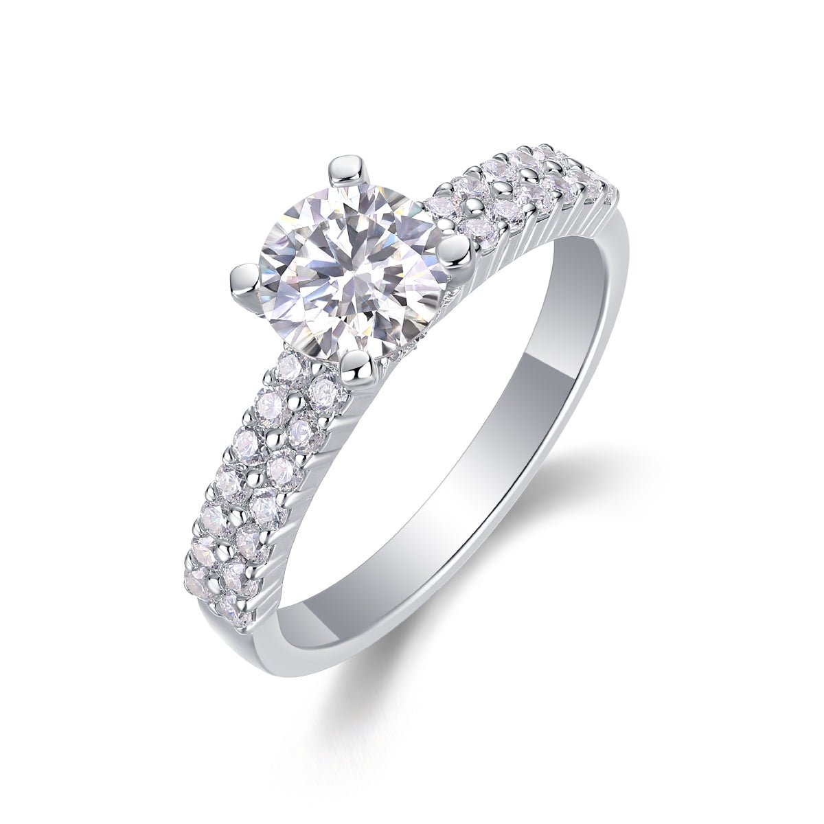 Arrange Large Diamond Rings, Wedding Rings, Luxury Fashion Set Moissanite Silver Rings - Chinguity