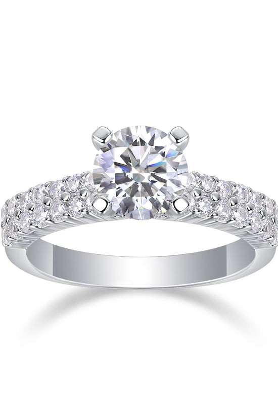 Arrange Large Diamond Rings, Wedding Rings, Luxury Fashion Set Moissanite Silver Rings - Chinguity