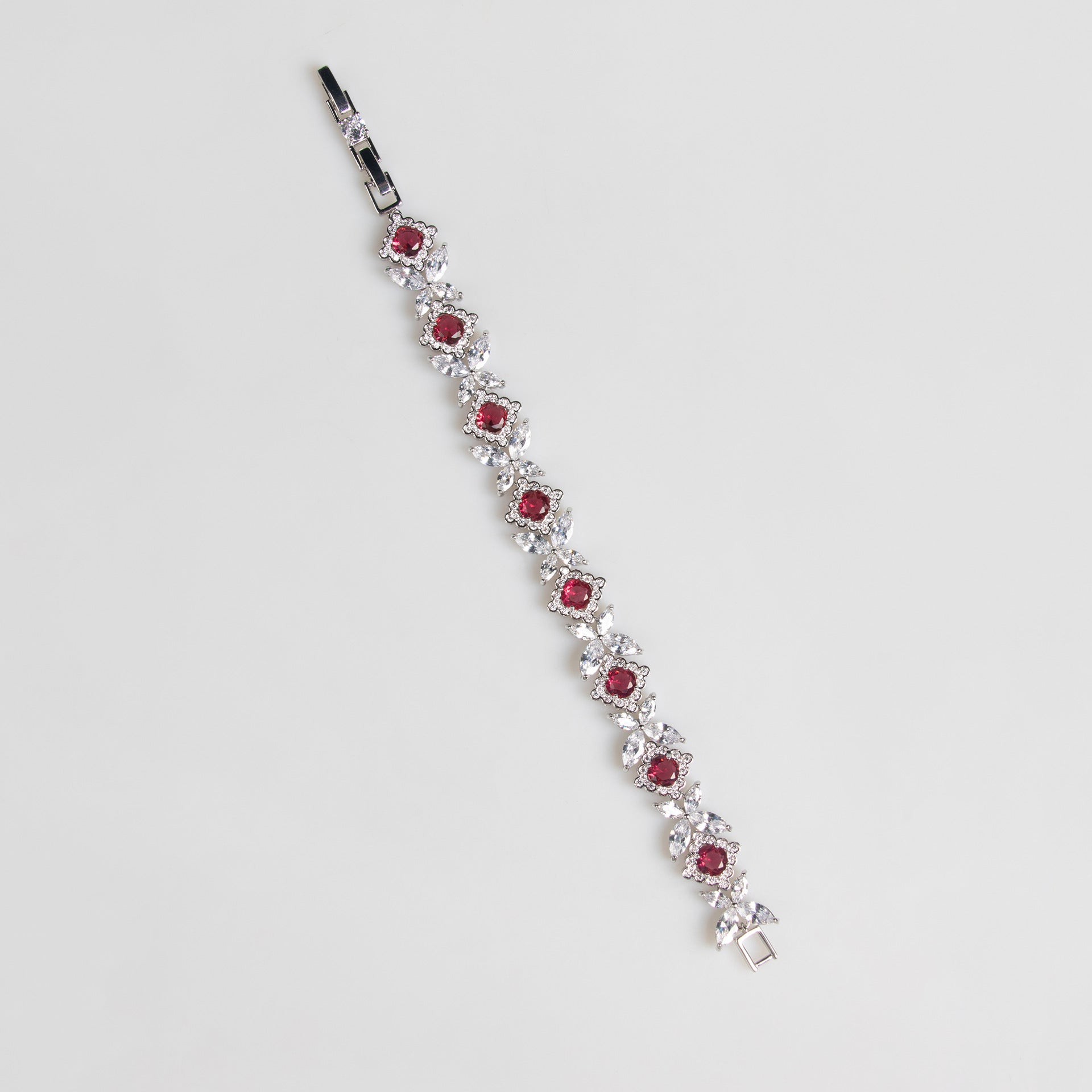 European And American Zircon Necklace Earring Bracelet Wedding Dress Bridal Three - piece Set - Chinguity